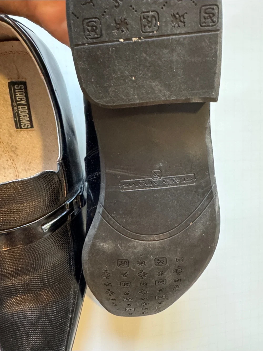 Stacy Adams Black Textured Monk Strap Slip-On Loafers